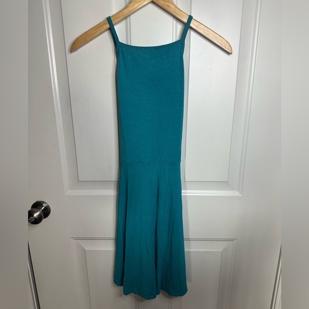 NWT Hollister Teal Halter Lace-Up Back Skater Dress Small